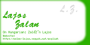 lajos zalan business card
